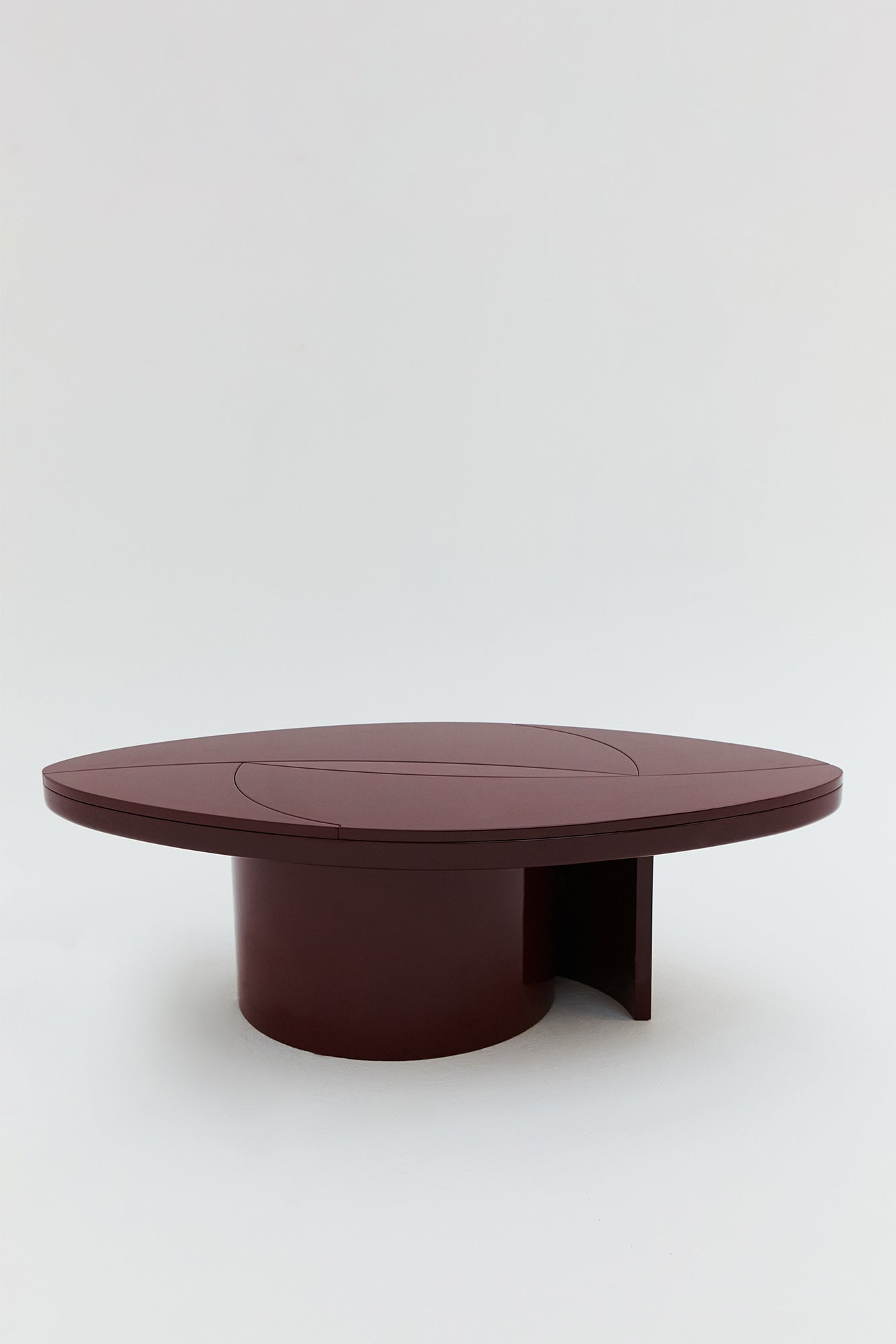 Shiny Lacquered Wood Red Table