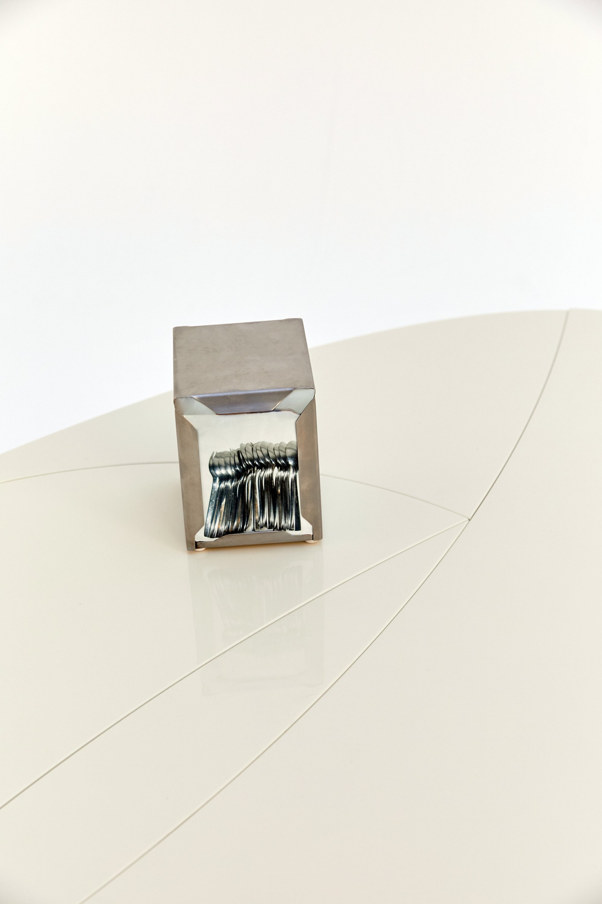 Mesa Lacada Brillante Blanca